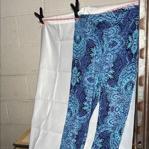 Cynthia Rowley Blue Paisley Leggings